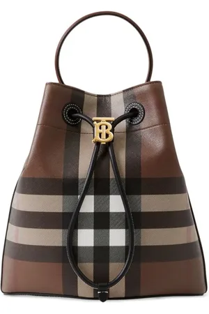 Burberry Lille TB bucket-taske i læder