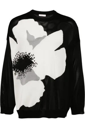 VALENTINO GARAVANI Sweatshirt i bomuldsjersey med blomstertryk