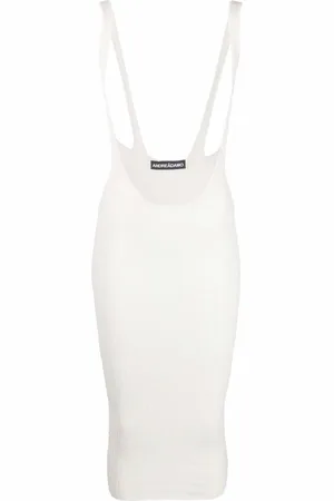 ANDREADAMO Ribstrikket pinafore-nederdel