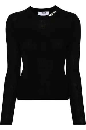Msgm Strikket top med intarsia-logo