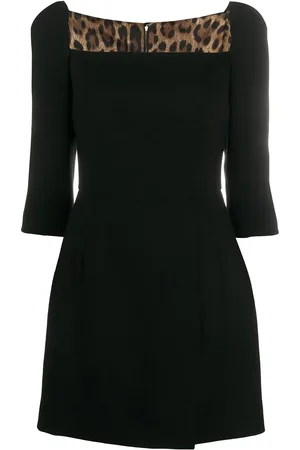 Dolce & Gabbana Kort dobbelt kjole i crepe