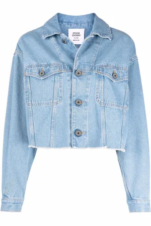 Opening Ceremony Cropped denimjakke med logotryk