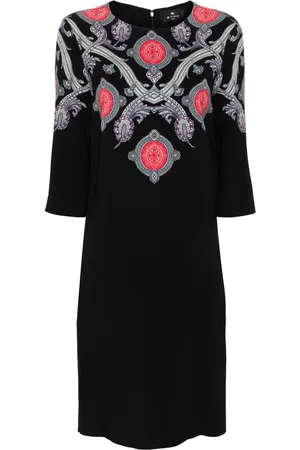 Etro Mellemlang kjole i cady med paisleytryk
