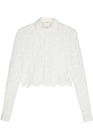 ERMANNO SCERVINO Cropped T-shirt med blonder