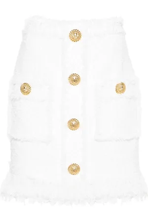Balmain Kort højtaljet nederdel i tweed