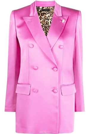 Philipp Plein Dobbeltradet blazer i satin