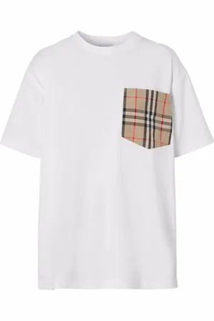 Burberry T-shirt med vintage-ternet lomme