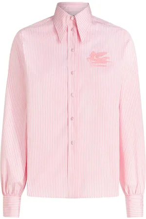 Etro Stribet skjorte med broderet logo