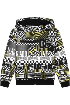 Dolce & Gabbana Hættetrøje med logotryk og lynlås