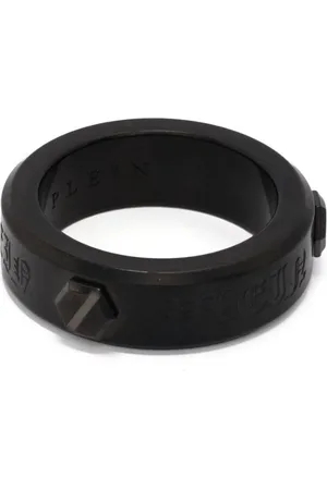 Philipp Plein Sekskantet ring med indgraveret logo