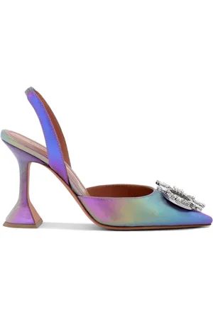 Amina Muaddi Begum 95mm pumps med krystaludsmykning