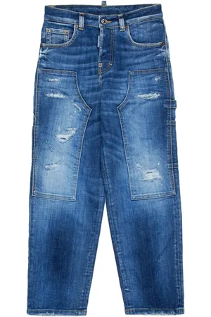 Dsquared2 Jeans med slitageeffekt og paneler