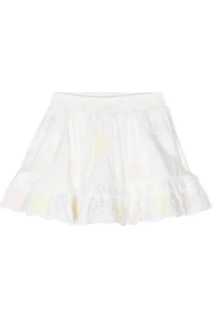Stella McCartney Flæset nederdel med broderi