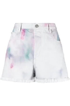 Marant Etoile Denimshorts med malet print