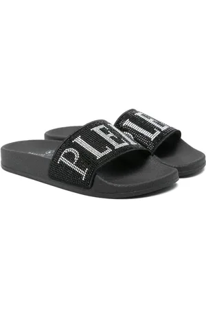 Philipp Plein Sandaler med krystaludsmykning og logo