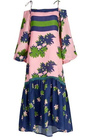 Silvia Tcherassi Oristano kjole med off-shoulder-snit