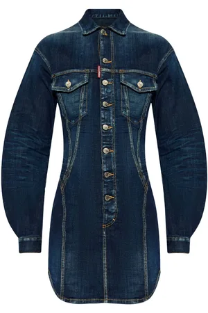 Dsquared2 Kort denimkjole med logomærke