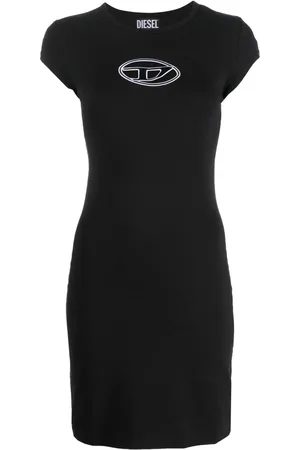 Diesel Kort D-Angiel T-shirt-kjole med udskæringsdetalje