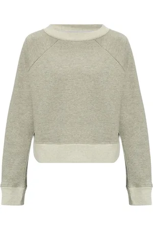 Victoria Beckham Sweatshirt med bådudskæring og broderet logo