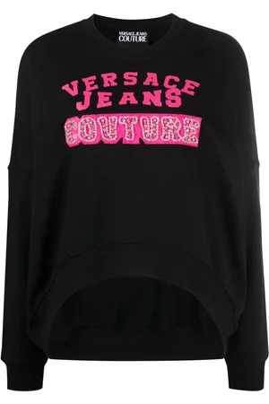 VERSACE Sweatshirt med perledekoreret logotryk