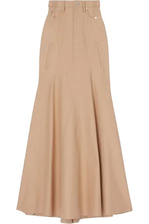 Burberry Gabardine nederdel i bomuldsgabardine