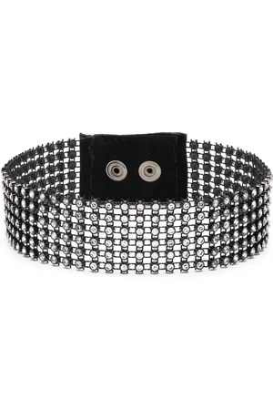 Manokhi Krystaludsmykket choker-halskæde i mesh