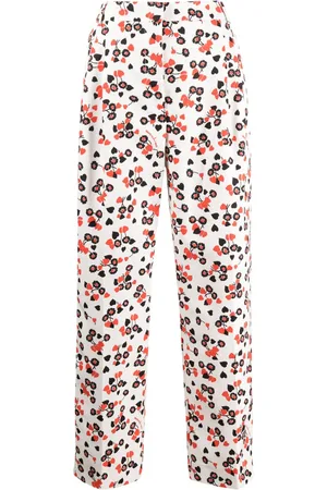 Moschino Højtaljede bukser med blomstertryk