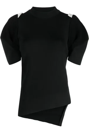 SACAI Strikket top med asymmetrisk kant