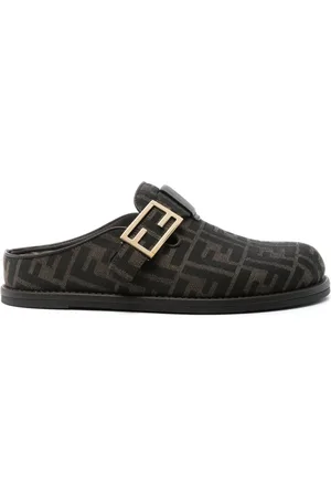 Fendi Mules i følelse med FF-motiv