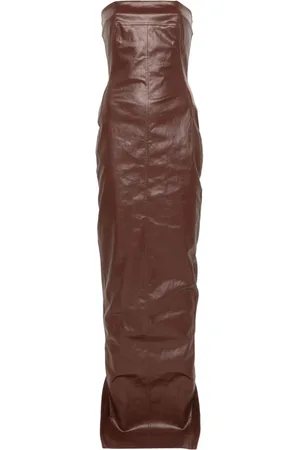 Rick Owens Denimkjole med firkantet halsudskæring