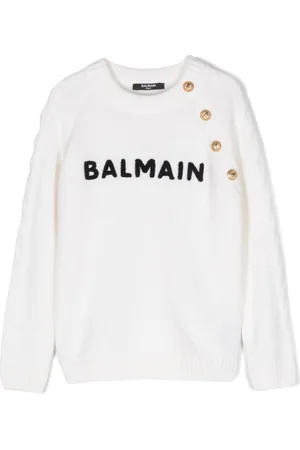 Balmain Sweater med logo-broderi