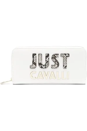 Roberto Cavalli Pung med logobogstaver og lynlås