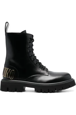 Moschino Logoprægede ankelstøvler