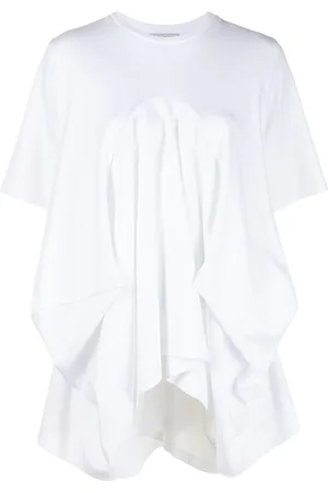GOEN.J Asymmetrisk T-shirt med draperinger