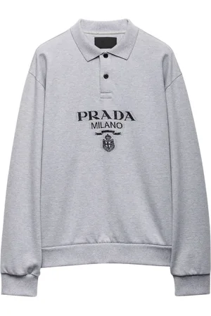 Prada Jacquard-strikket polo med logo