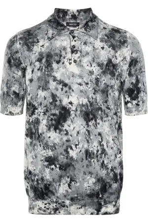 AVANT TOI Ribbet polo med abstrakt tryk