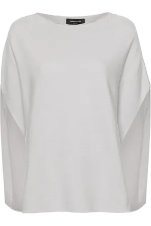Fabiana Filippi ærmeløs sweater med perledekoreret kant