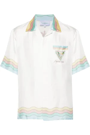 Casablanca Silkeskjorte med cuba-krave