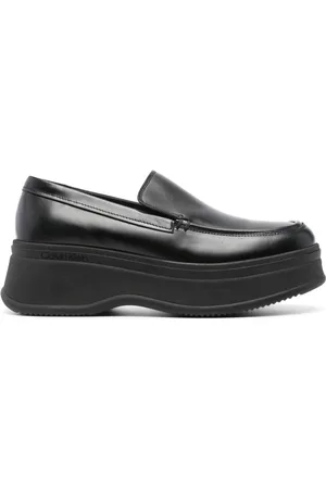 Calvin Klein Loafers i læder med rund snude
