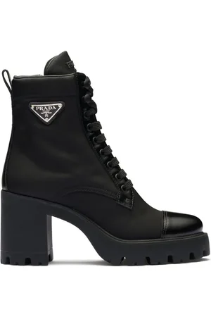 Prada 90mm ankelstøvler med trekantet logo