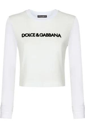 Dolce & Gabbana Langærmet T-shirt med logobogstaver