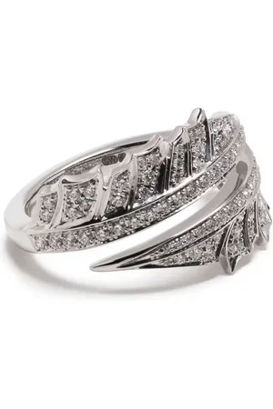 STEPHEN WEBSTER Magnipheasant ring i 18 karat hvidguld med pavéfattet diamant