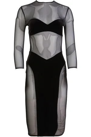 FLEUR DU MAL Bodycon-kjole med meshpanel