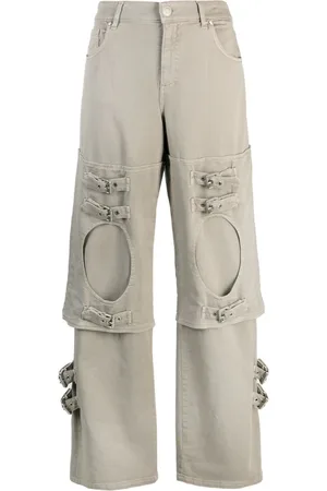 BLUMARINE Boyfriend-jeans med spændedetalje