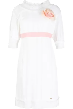 CHANEL Blandet kjole med rose-applikation