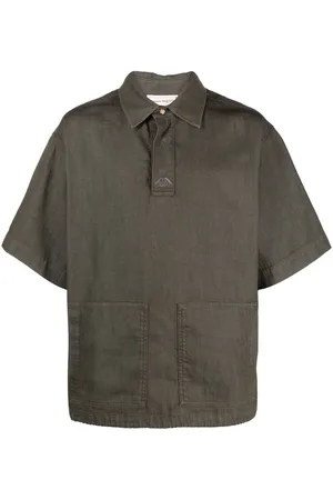 Alexander McQueen Polo i denim med broderet logo