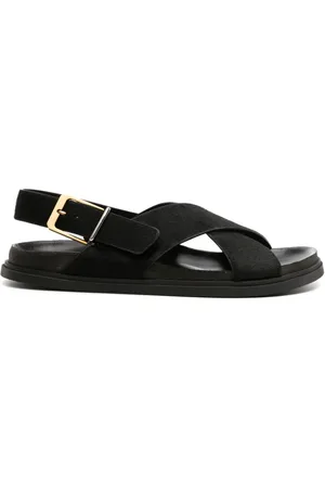 The Row Sandaler i læder med krydsende remme