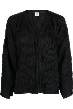 By Malene Birger Sweatshirt med rund hals og plisseret effekt