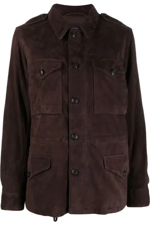 Ralph Lauren Læderjakke med knapper