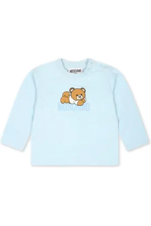 Moschino T-shirt med lange ærmer og logotryk